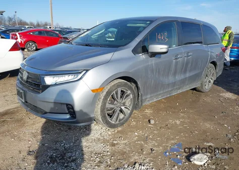 2022 Honda Odyssey Touring из США, поврежденный, VIN 5FNRL6H89NB025841